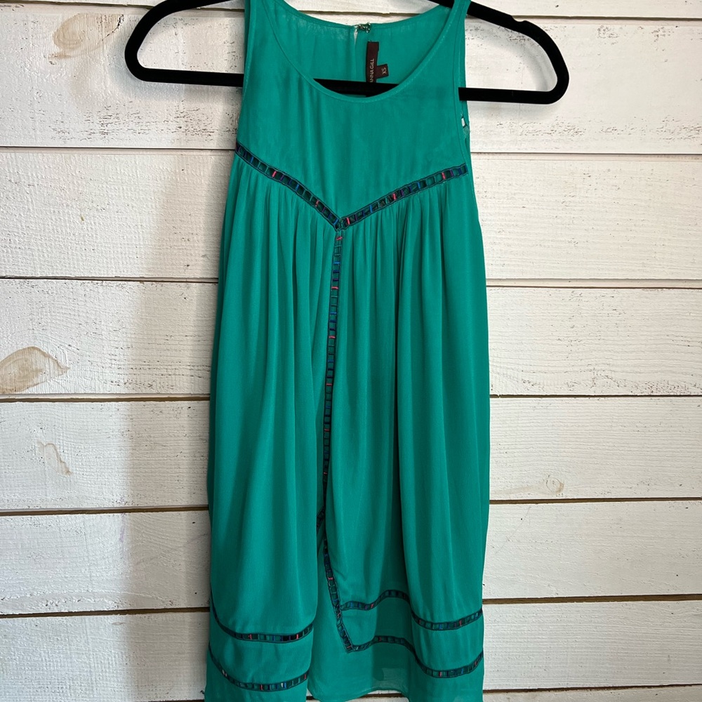 Anthropologie Ranna Gill teal dress size XS